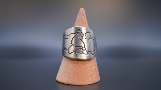 Bague recyclée winnie the pooh #17 (tailles multiples)